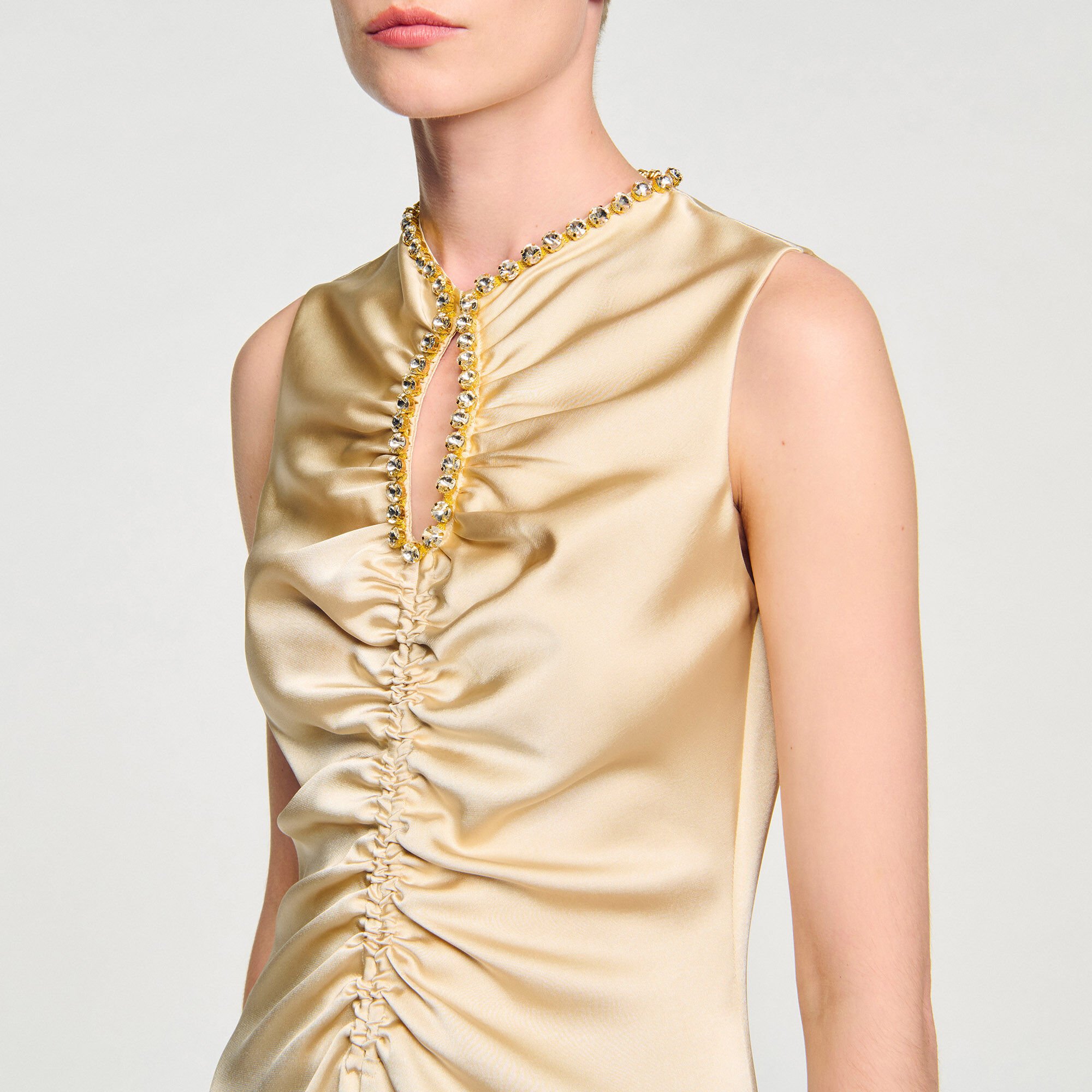 Robe midi à strass