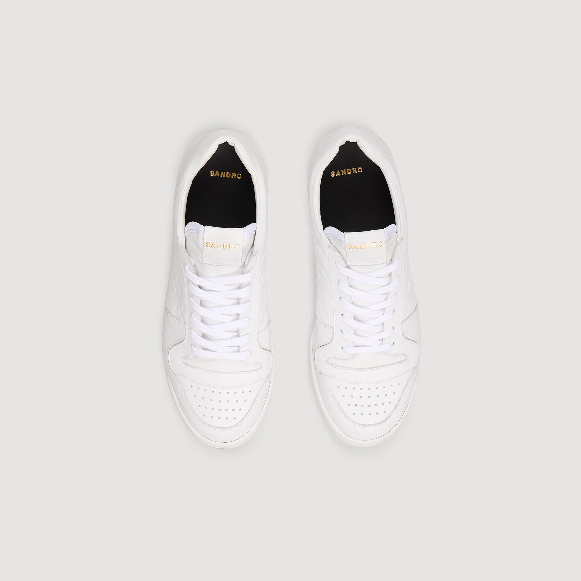 Low-top leather trainers