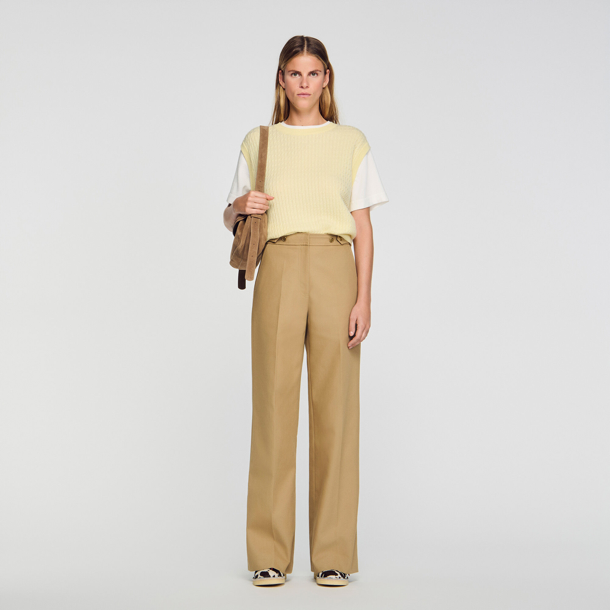 Pantalon de tailleur en coton