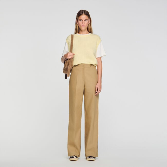 Pantalon de tailleur en coton