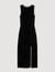 Rhinestone slit maxi dress