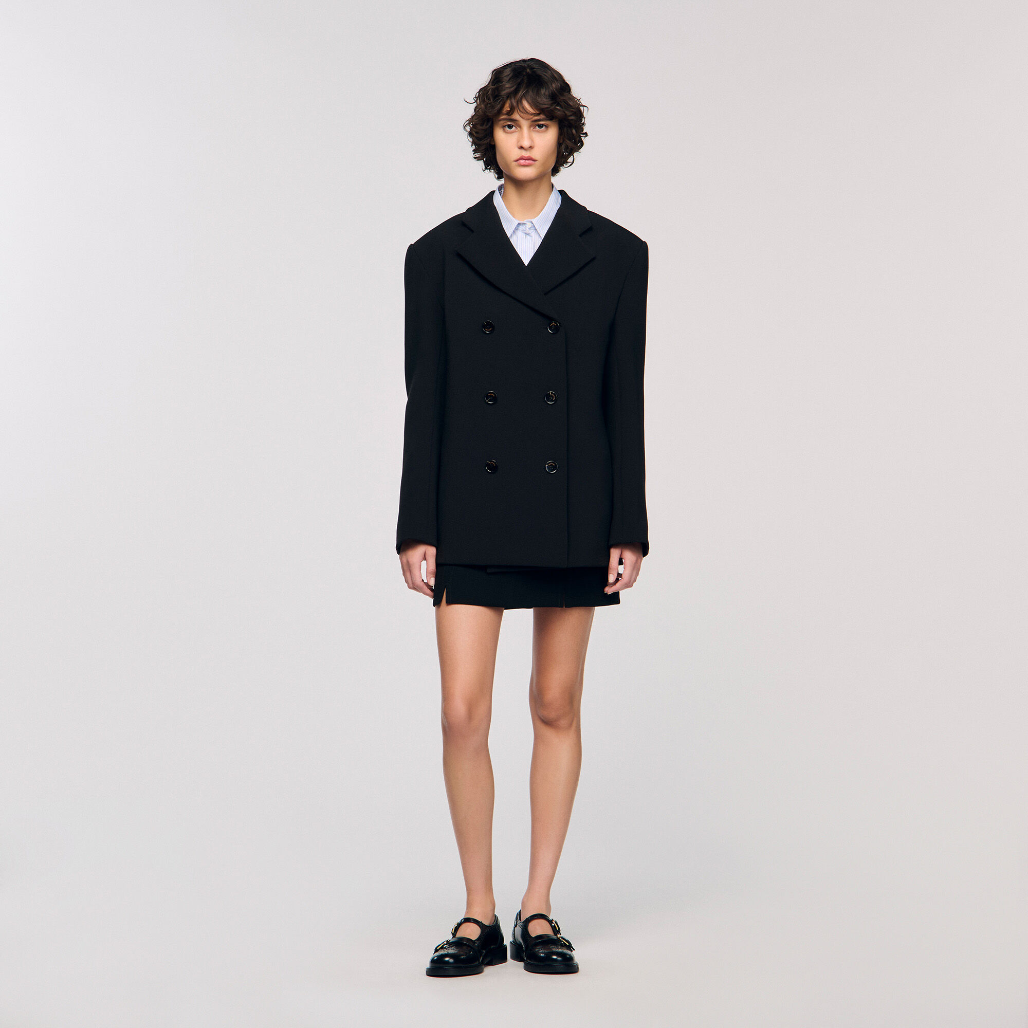 Veste de tailleur croisée