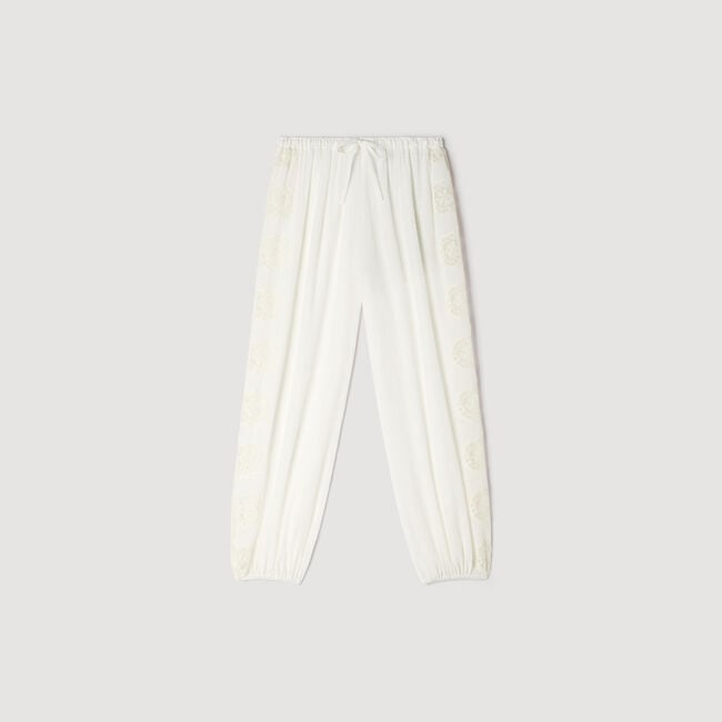 Weite Hose in Kreppoptik