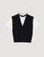 Two-tone wool and cashmere jumper