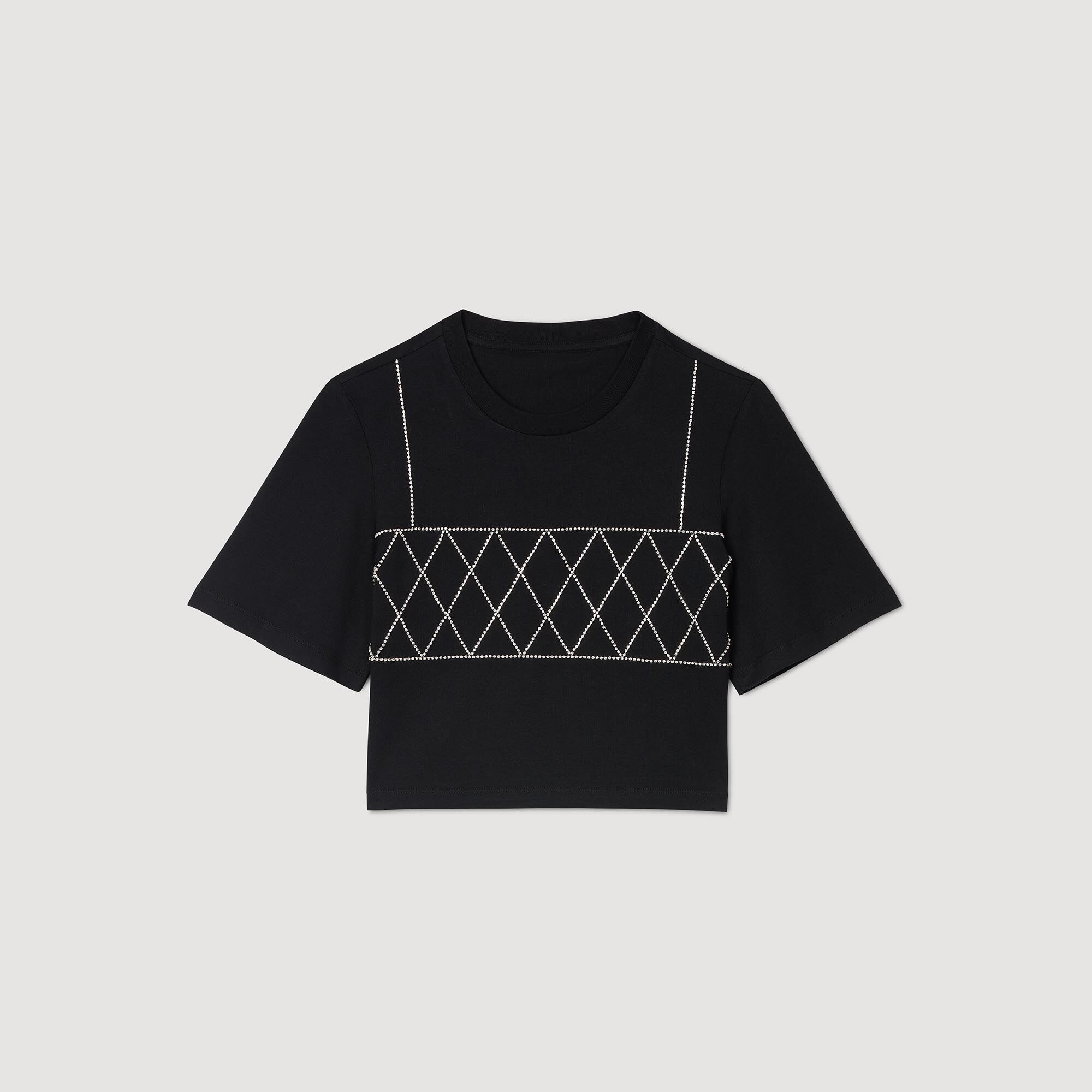 T-shirt court strassé