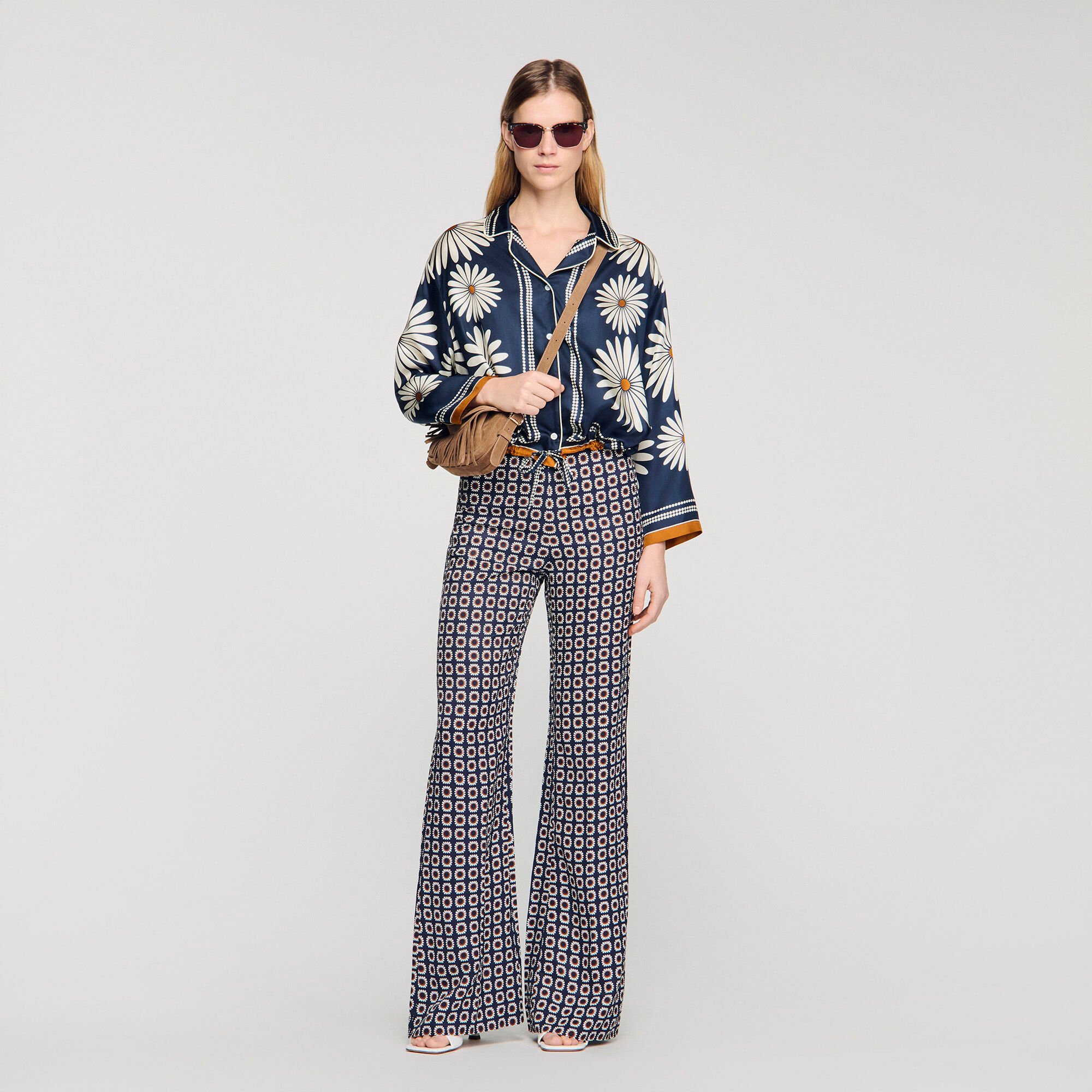 Seidenhemd mit Blumenprint