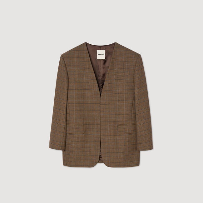 Veste oversize à carreaux