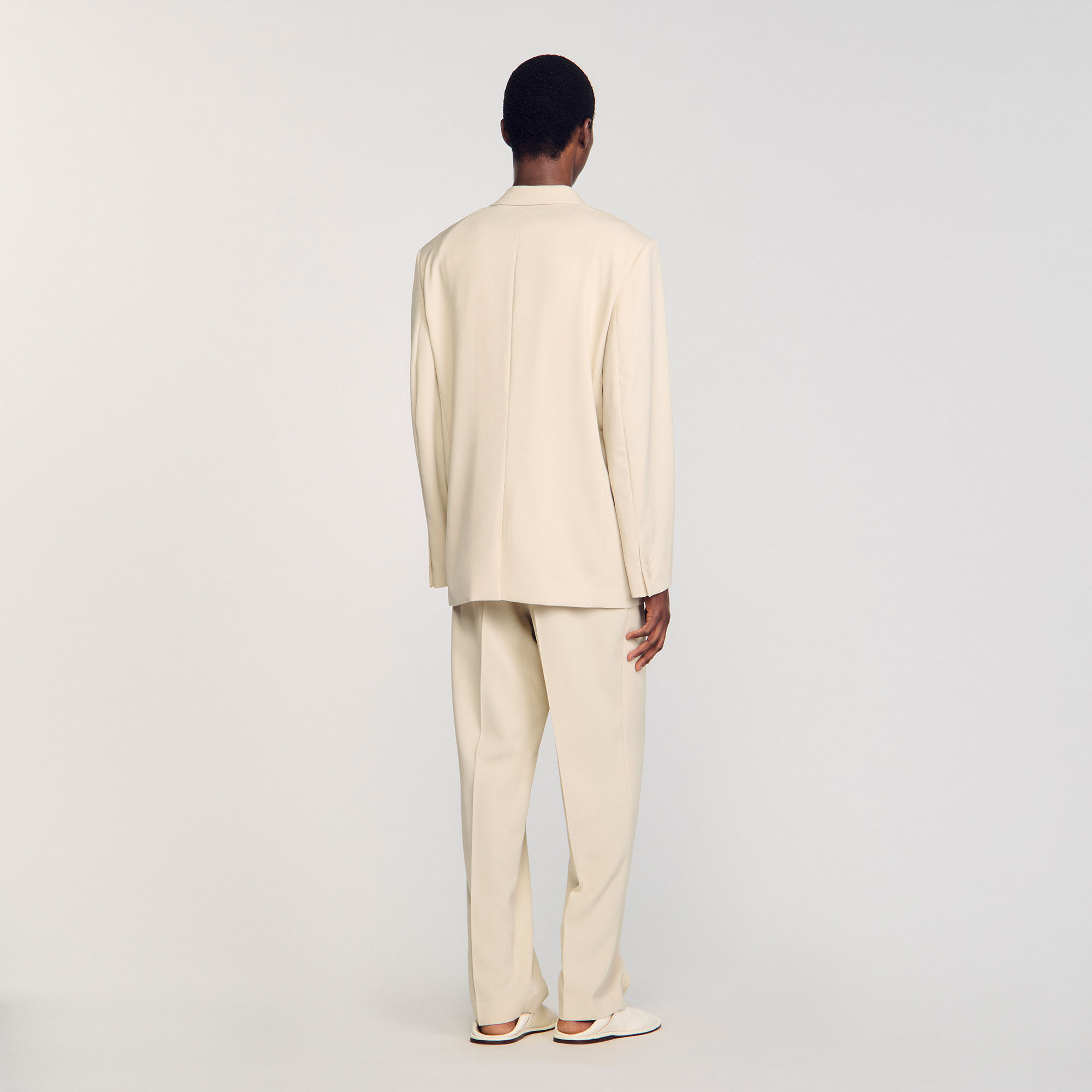 Oversized wool suit jacket