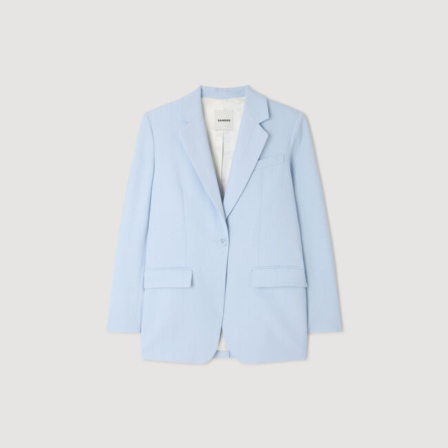 Gestreifter Blazer mit Pailletten