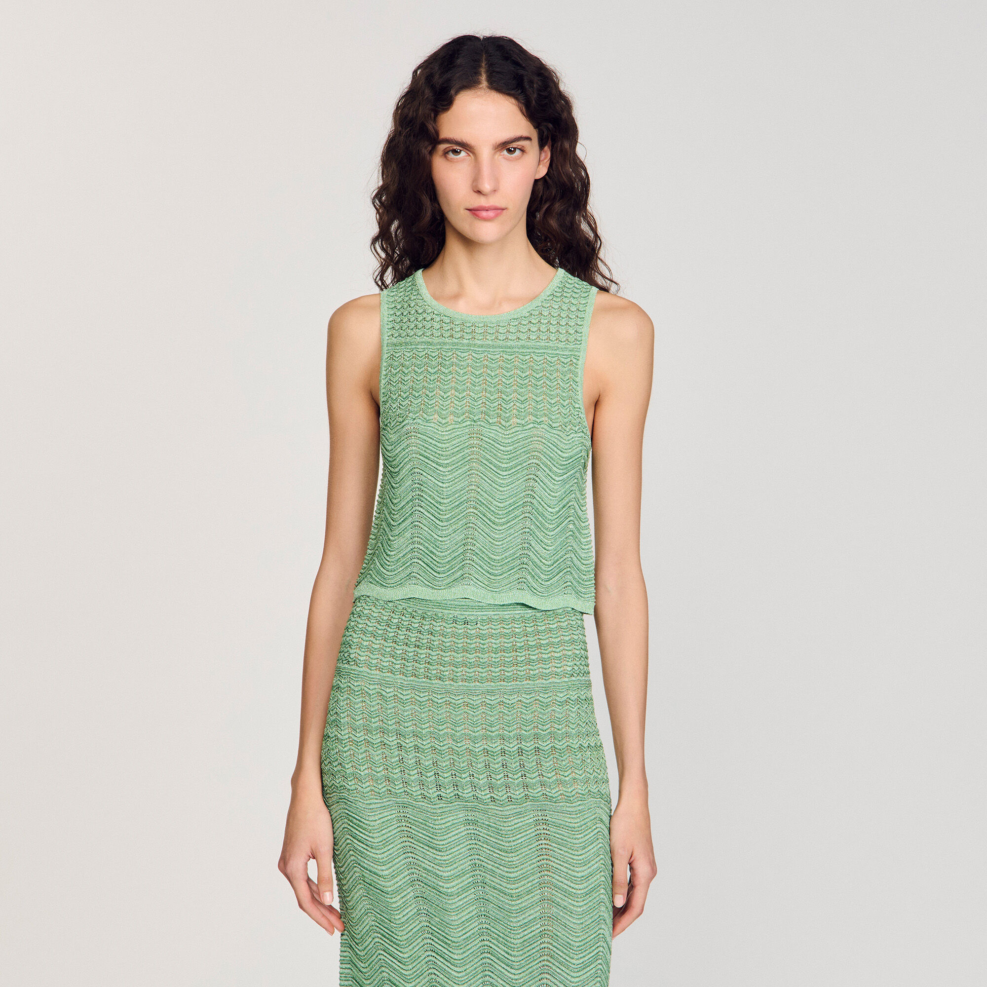 Top en maille fantaisie