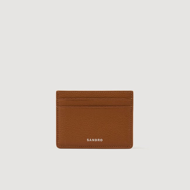 Porte-cartes en cuir grainé