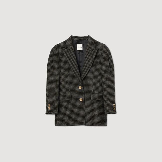 Houndstooth suit jacket
