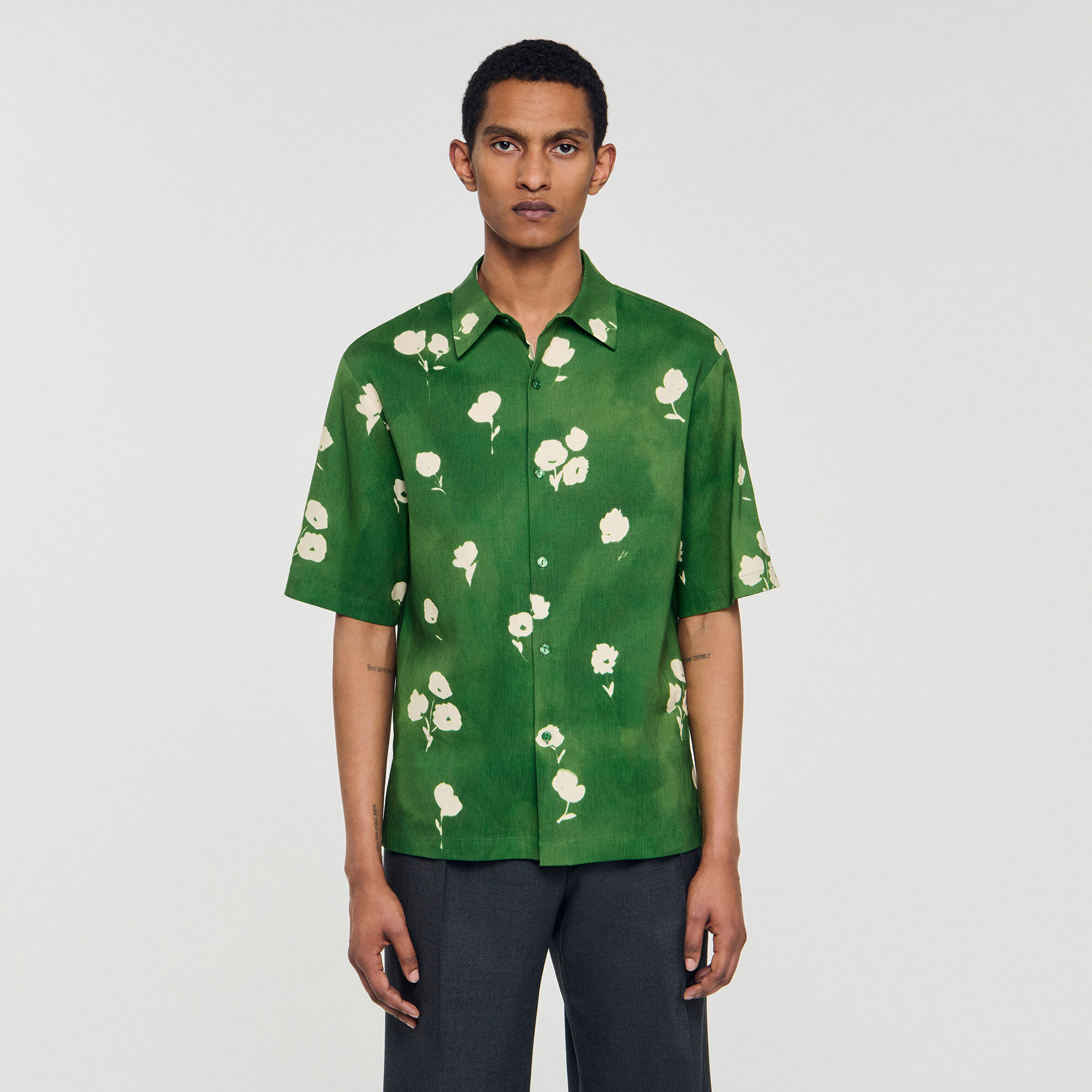 Chemise à imprimé fleur