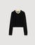 Cardigan mit Pointelle-Kragen