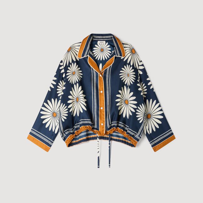 Seidenhemd mit Blumenprint