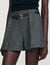 Pleated shorts with belt