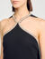 Kurzes Kleid mit Cape und Strass