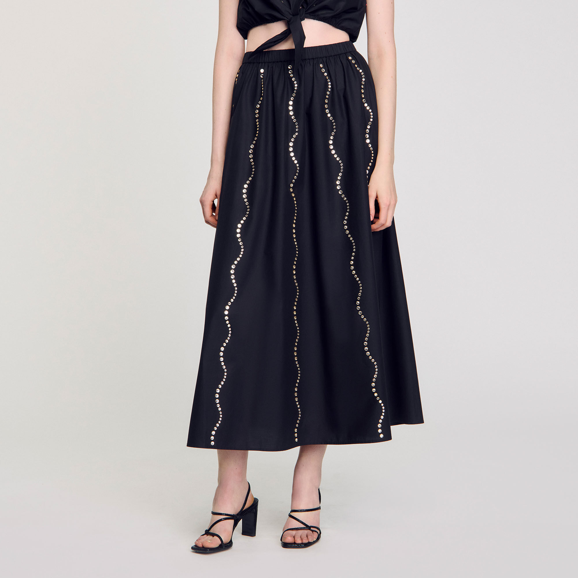 Long rhinestone skirt