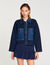 Cardigan mit Denim-Details