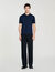 Knitted polo shirt with zip collar