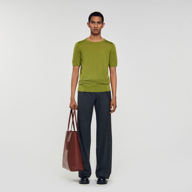 Flowing knit T-shirt