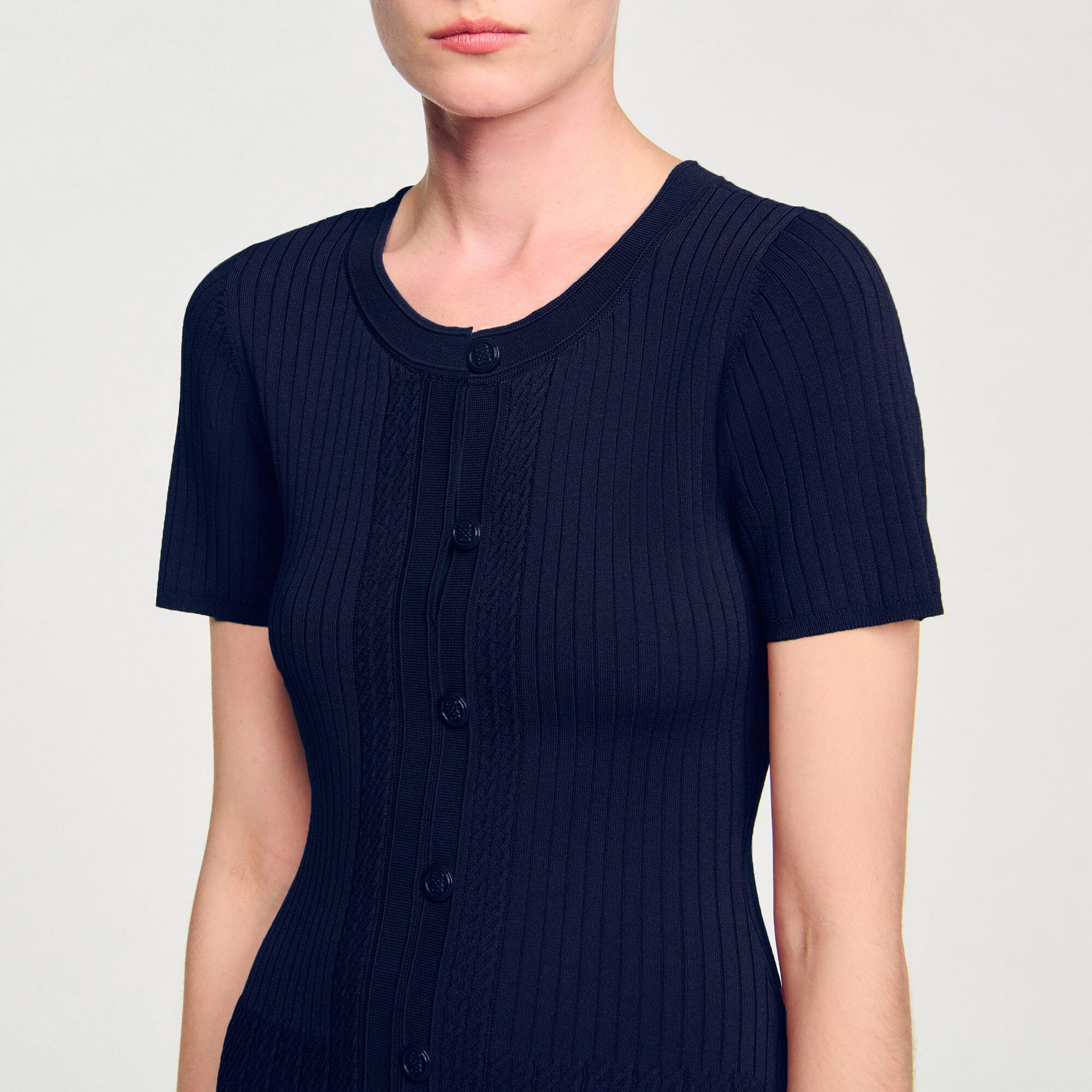 Langes Strickkleid