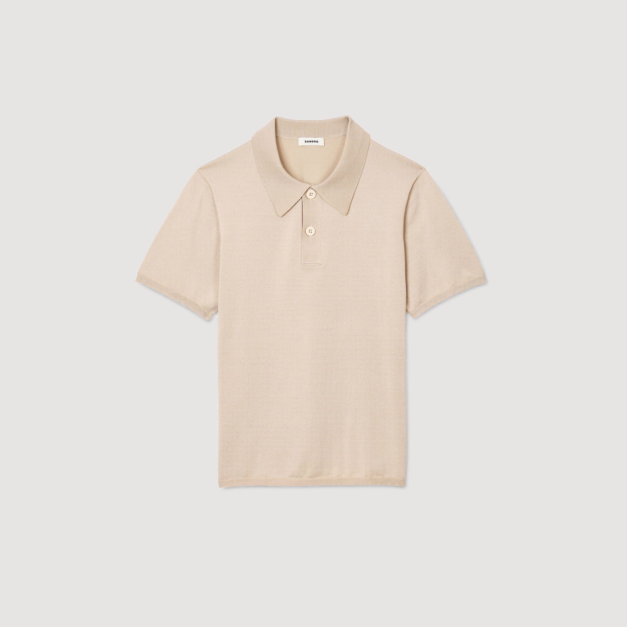 Polo en maille à manches courtes