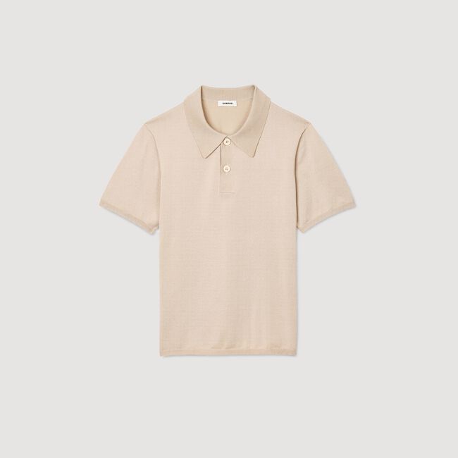 Polo en maille à manches courtes