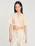 Cropped gathered shirt