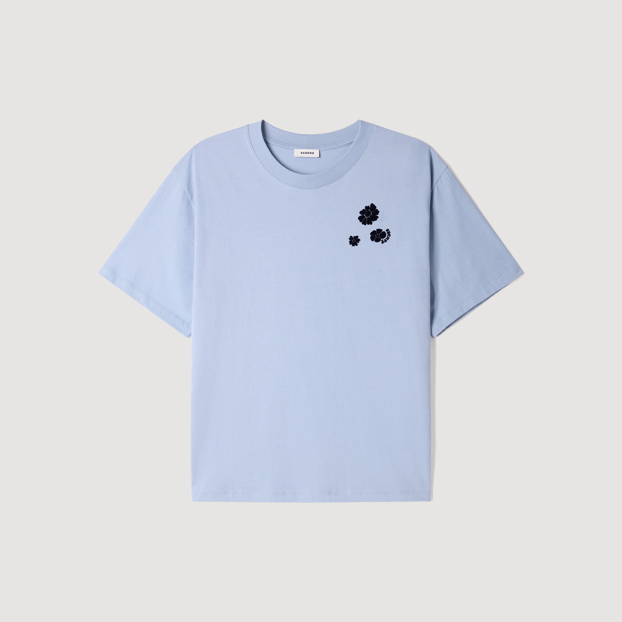 Baumwoll-T-Shirt mit Blumenmuster