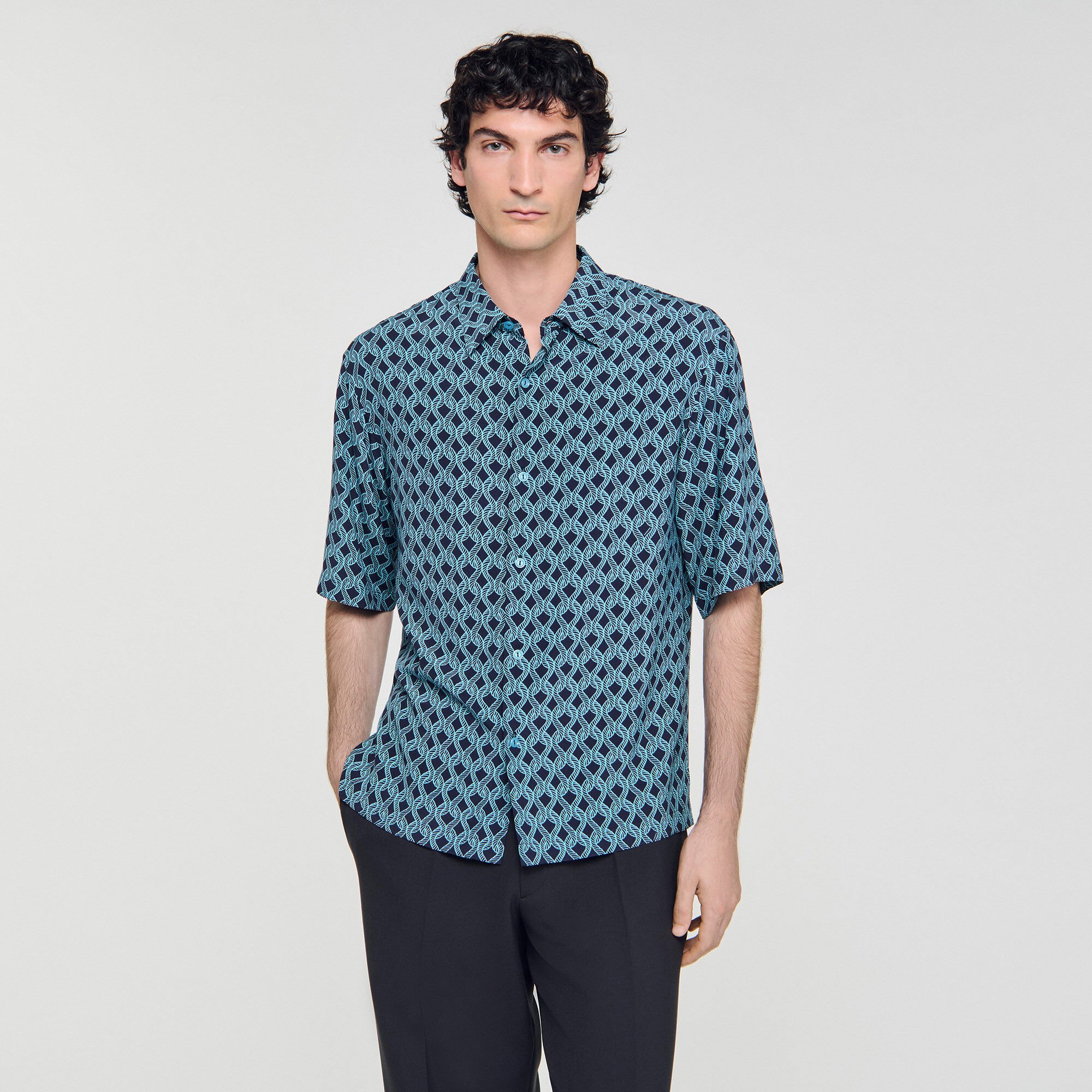 Chemise à imprimé corde