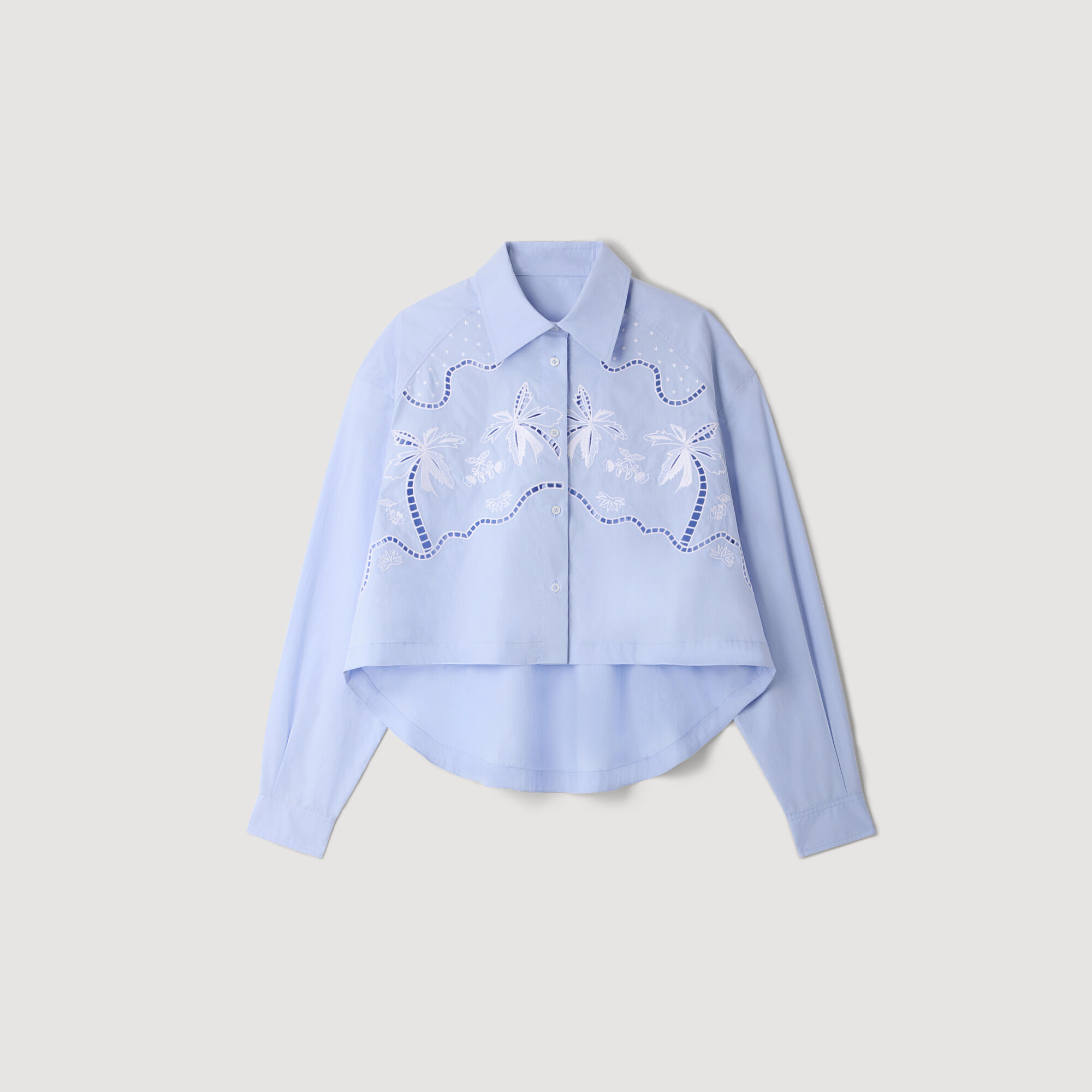 Chemise en coton brod&eacute;e