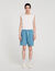 Bermuda en denim square cross