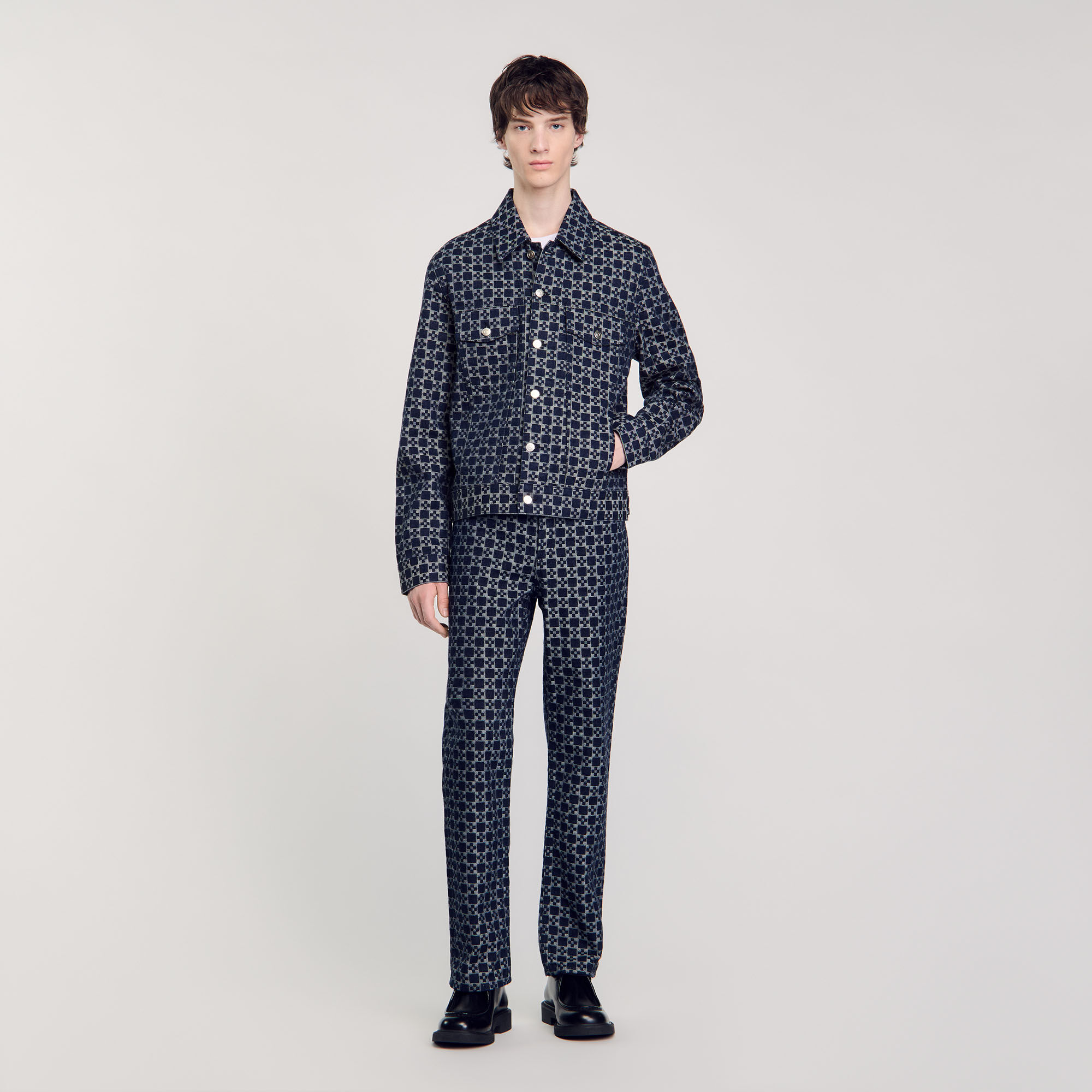 Sandro denim jacket mens on sale