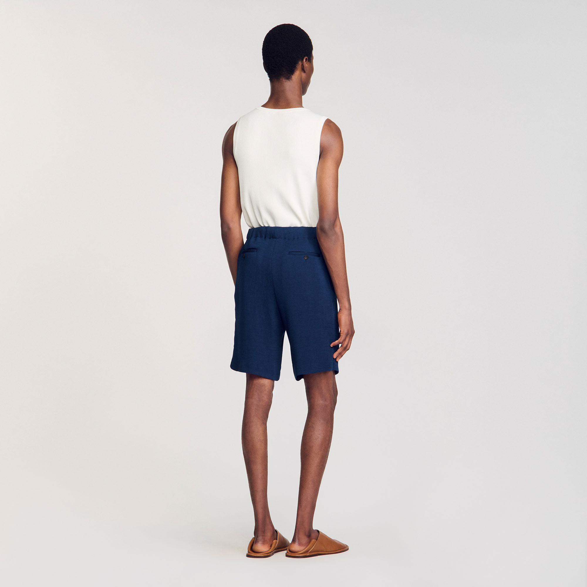 Plissierte Bermudashorts