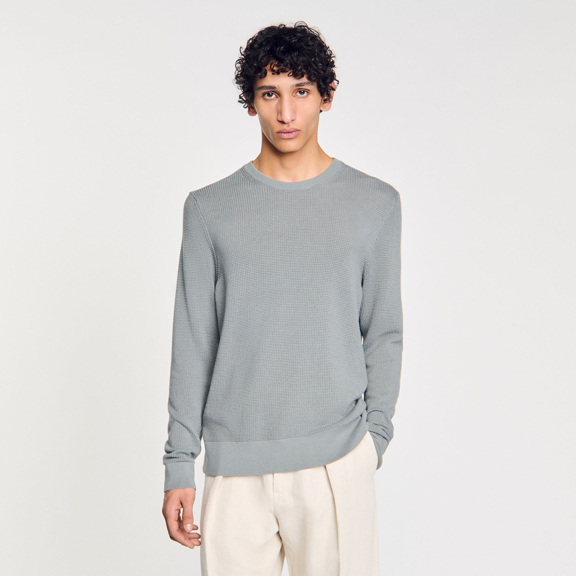 Pull en maille texturée
