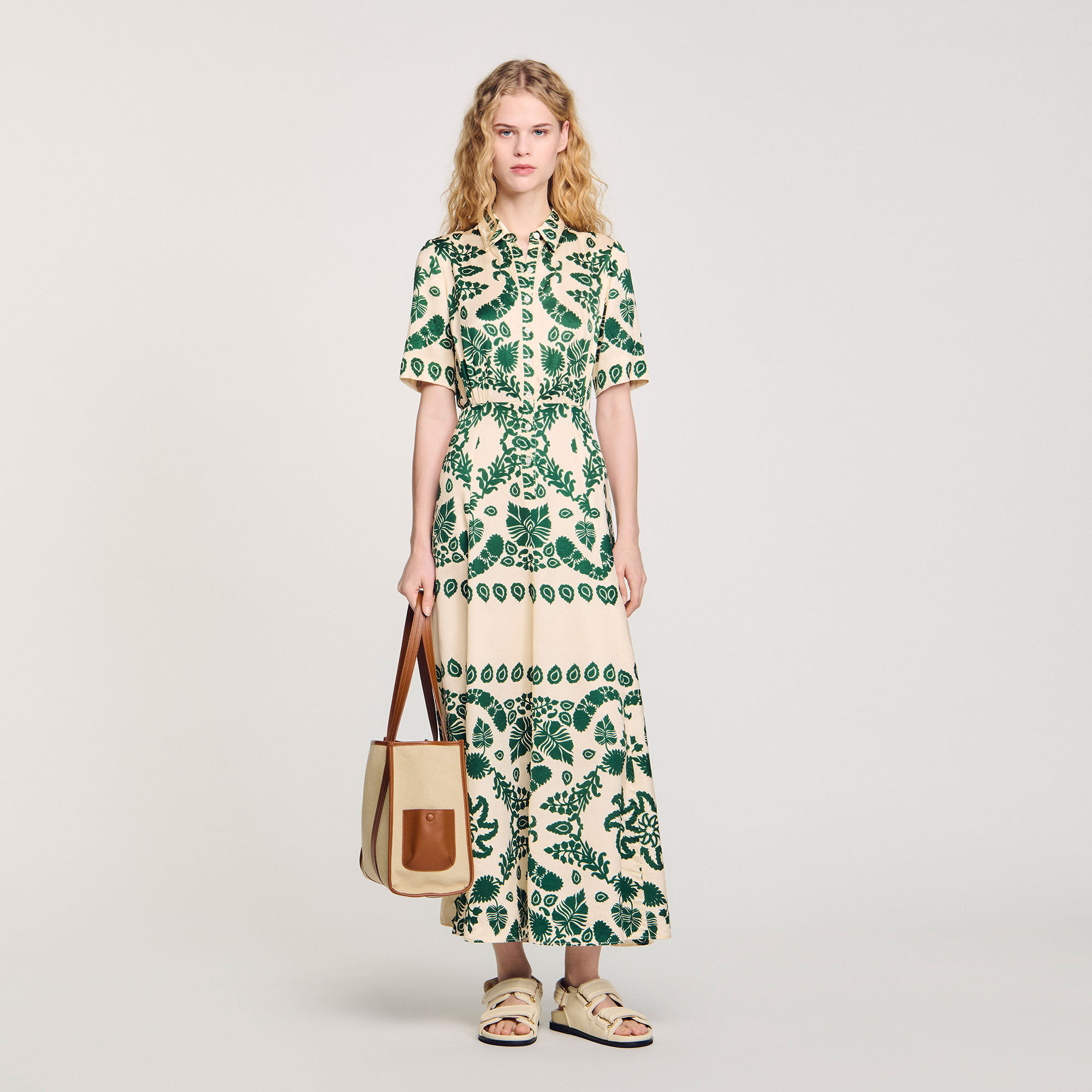Robe longue à imprimé fleuri 