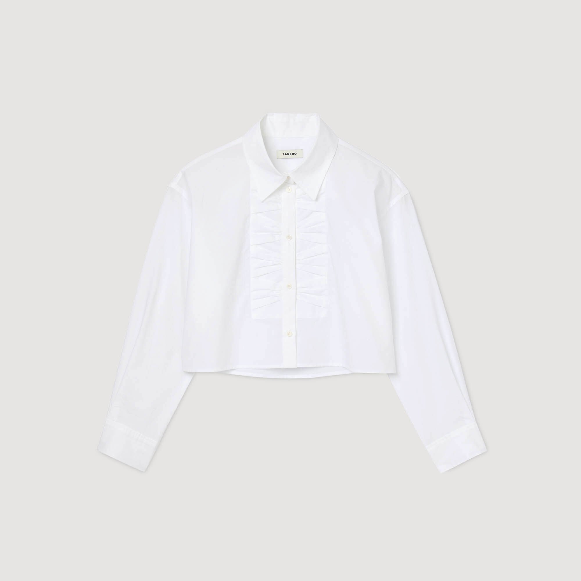 Chemise courte à détails nœuds