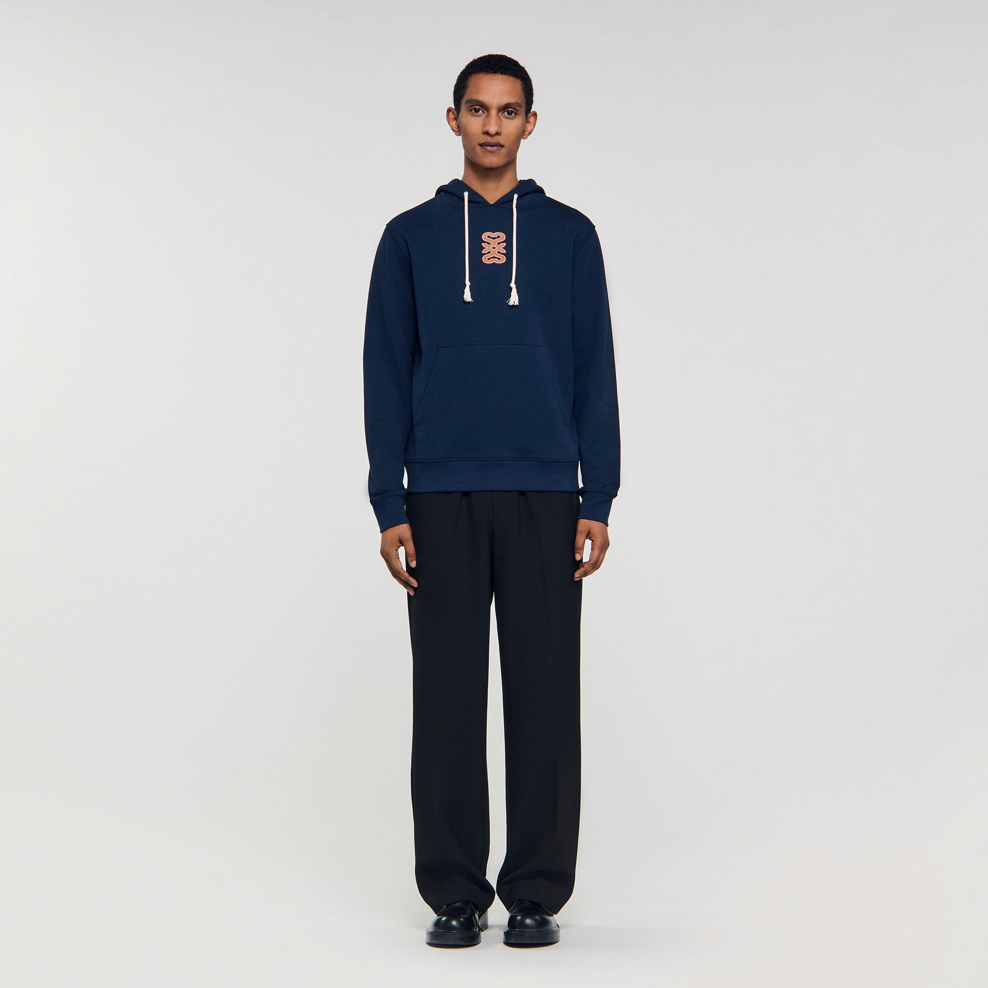 Sweatshirt mit Leder-Patch