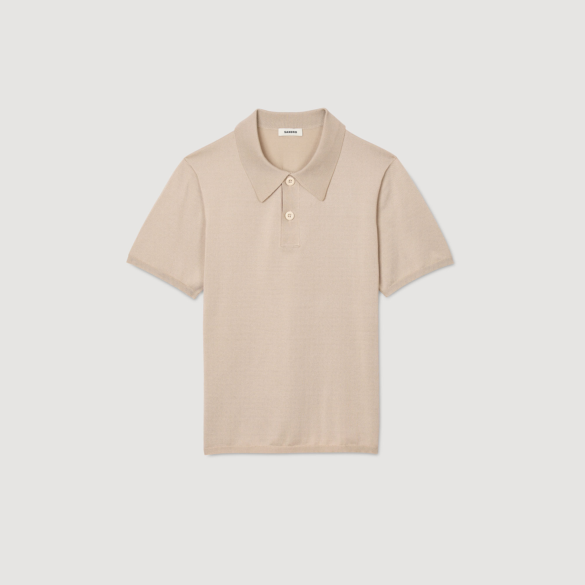 Polo en maille &agrave; manches courtes