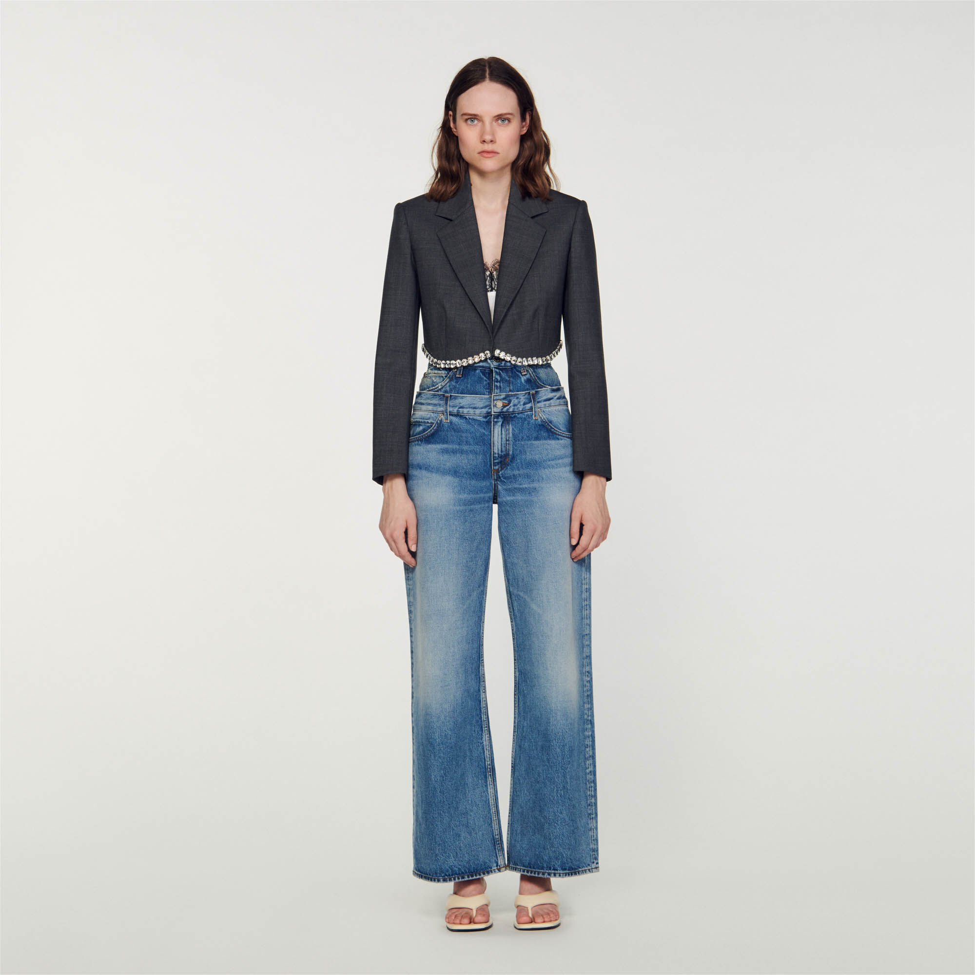 Veste courte tailleur best sale femme