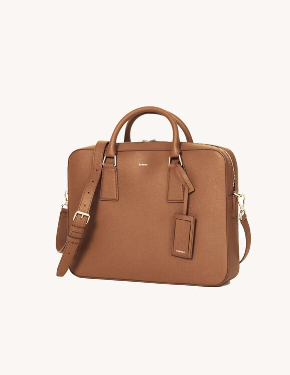 Briefcase in certified leather  Homme