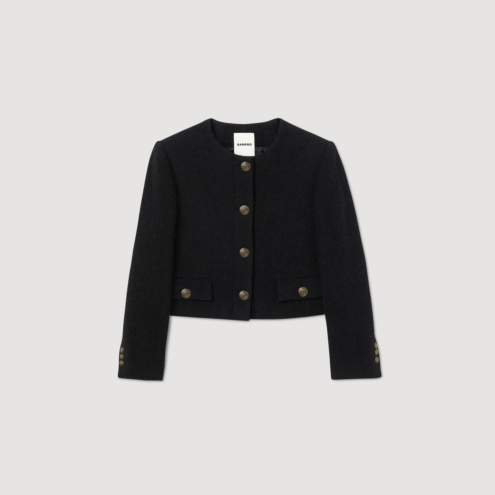 Cropped boucl wool jacket SFPVE00896 Blazers Jackets Sandro