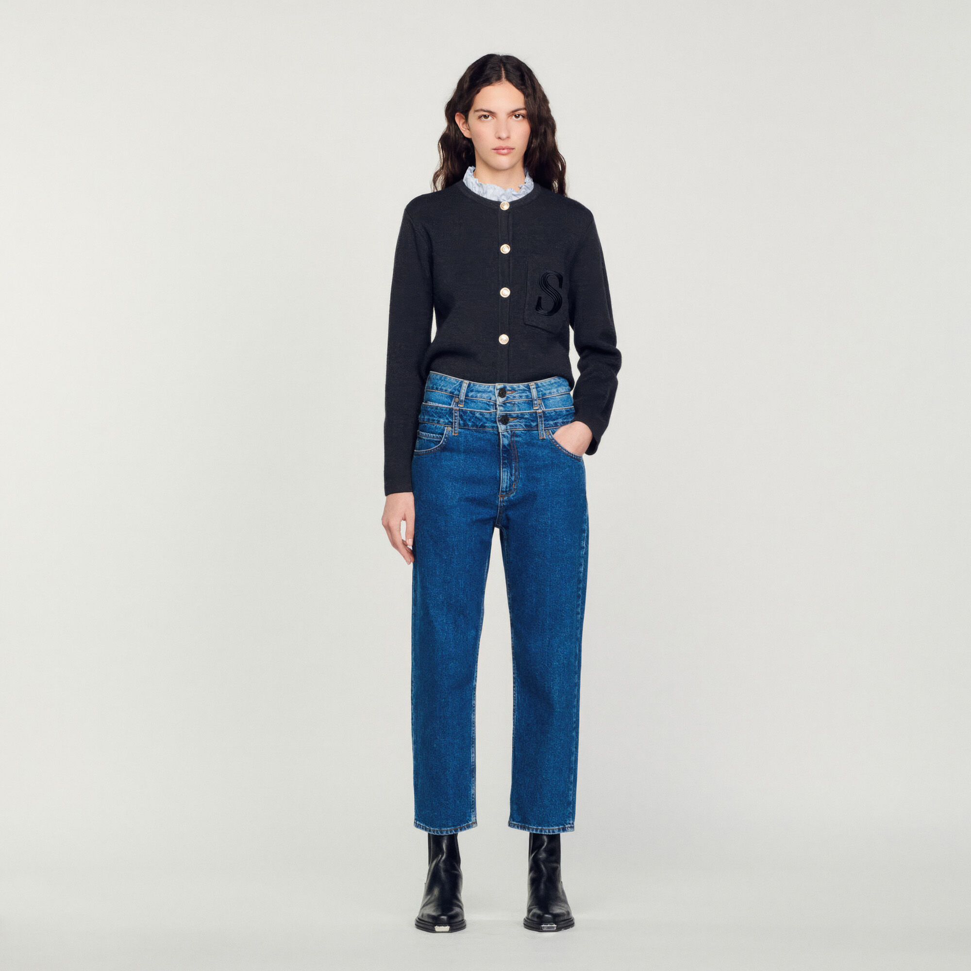 Trompe l il mom jeans SFPJE00148 Jeans Sandro Paris