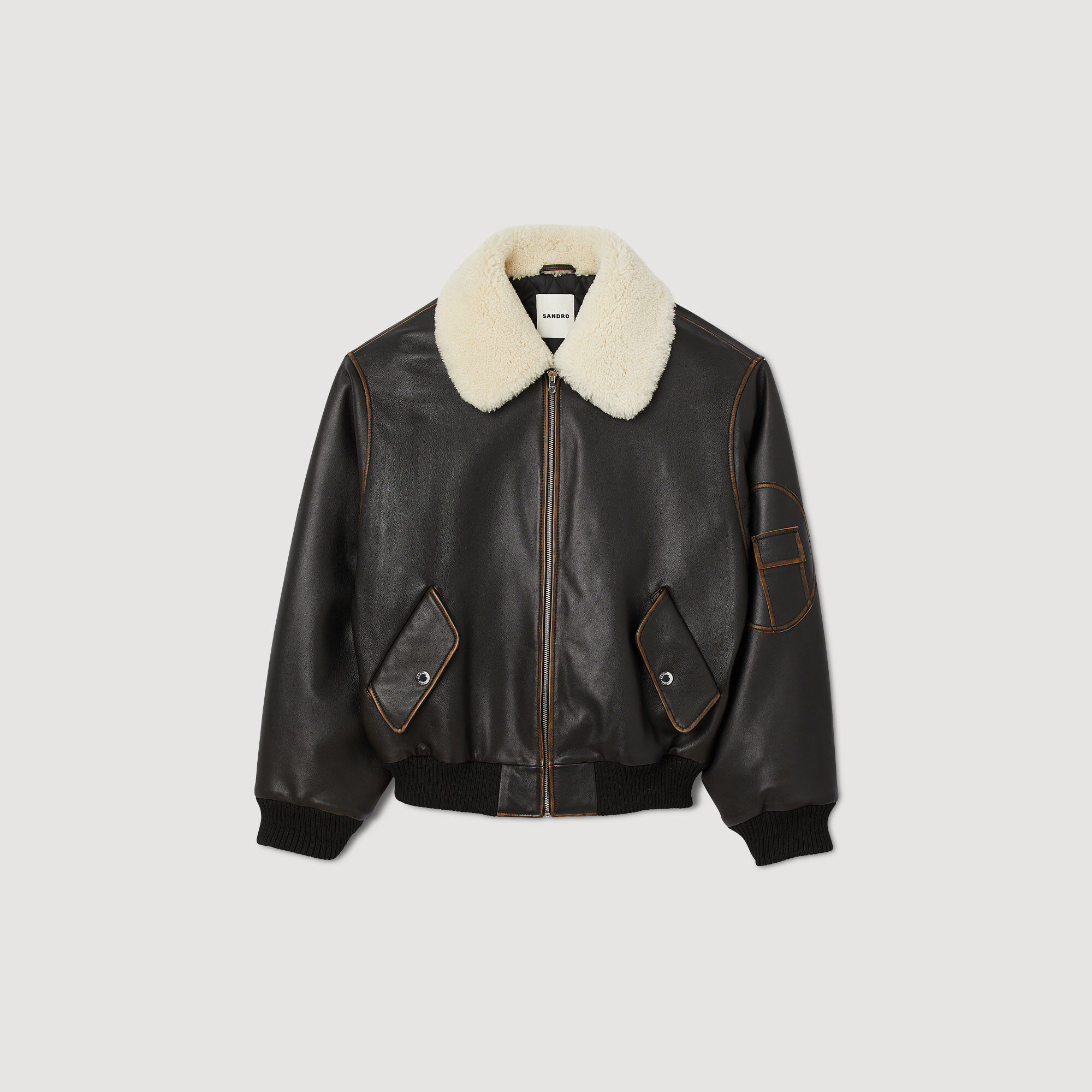 Blouson cuir homme sandro clearance