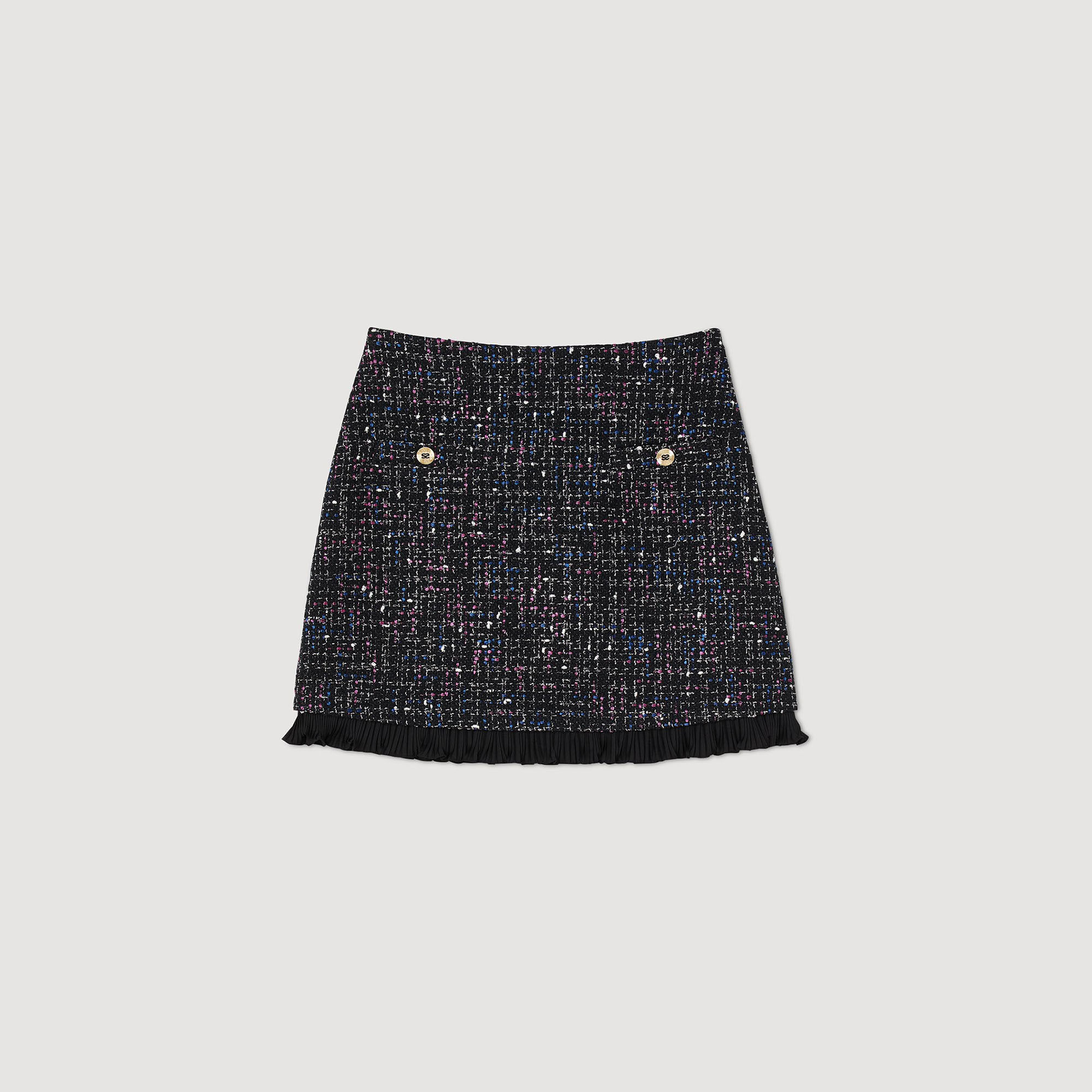 Jupe courte en tweed