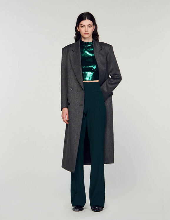 Flared trousers Forest Green Femme