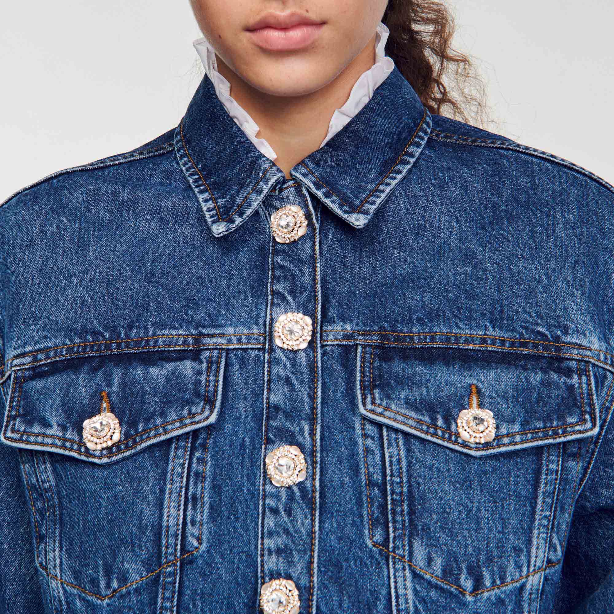 Veste en jeans new arrivals sandro