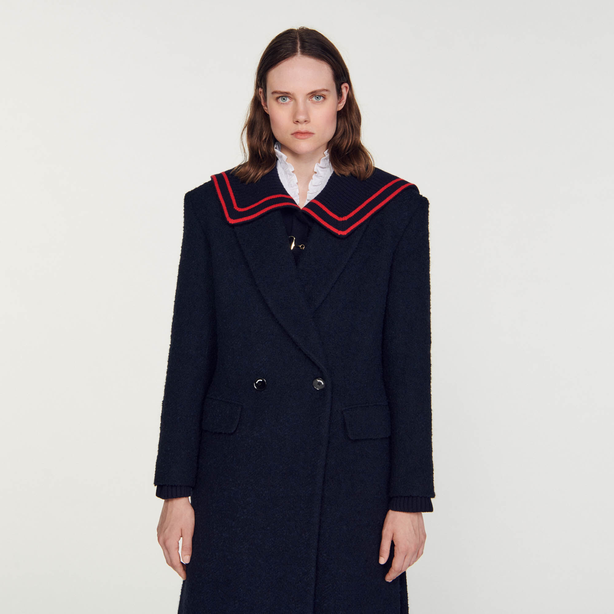 Long coat SFPOU00559 Coats Sandro Paris