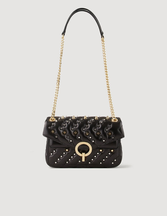 Small studded leather Yza bag Black Femme